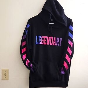 Rue21 Black Hoodie with‎ Pink and Purple Accents